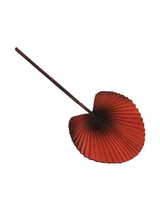 Artificial Decorative Branch Palm Tree Leaf Red 37cm Supergreens