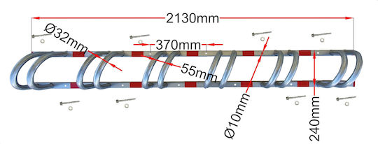 Doorado Bicycle Parking Bar for 6 Bicycles