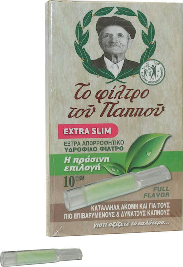 Του Παππού Πίπες Τσιγάρων Extra Slim 5.5mm Πράσινο 10τμχ