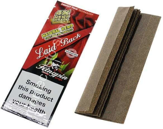 Πουρόφυλλα KingPin Hemp Blunts Wraps 100mm 5cm Καφέ 4τμχ