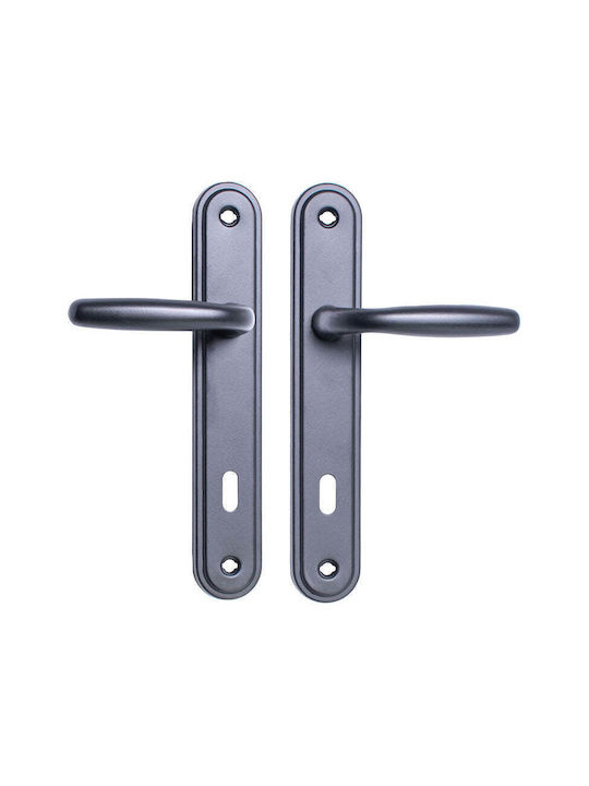 Yale Middle Door Lever Silver