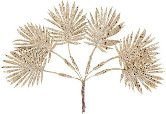 Φυλλα Παλμα Γκλιτερ 6 Τμχ 24cm Beauty Home