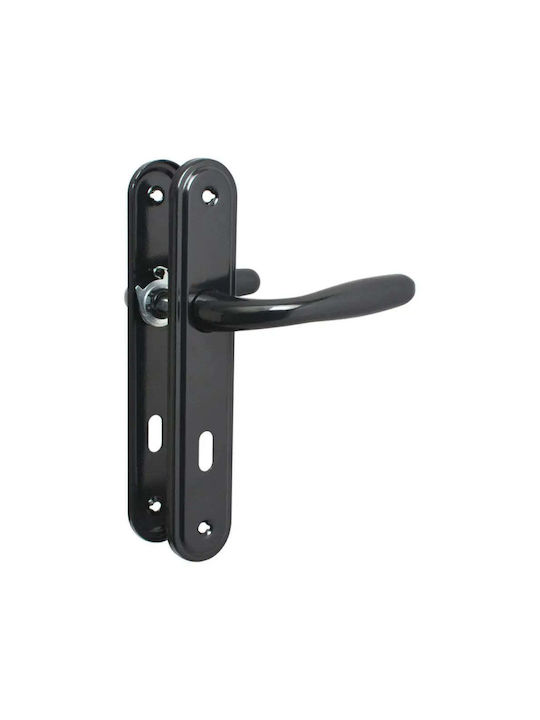 Metal Middle Door Lever Black