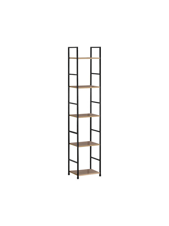 Βιβλιοθήκη Azuel Φυσικό-μαύρο 29x23.5x144εκ.