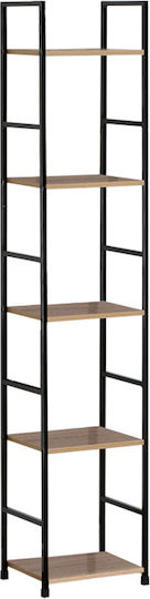 Bookcase Azuel 29x23.5x144cm Natural-black Bookcase Azuel 29x23.5x144cm Natural-black