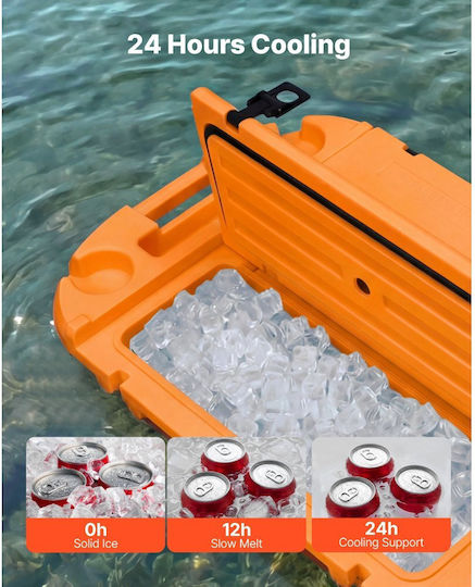 Vevor Floating Φορητό Ψυγείο 37.9lt Πορτοκαλί