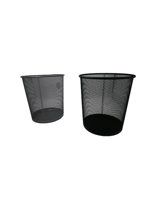Klikareto Metall Büromülleimer Silber 26x28x26cm