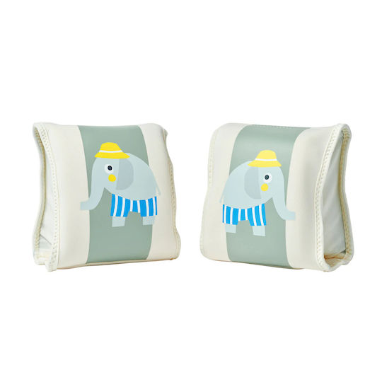 Sunnylife Schwimmflügel Eli Elephant Grüne Streifen