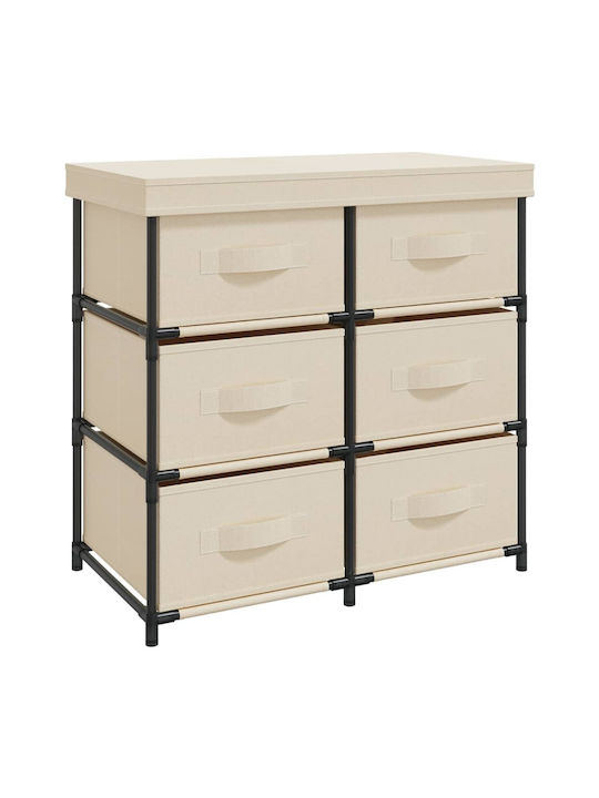 Office Storage Metal Drawer Cream L55xW29xH55cm