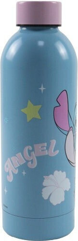Gim Stitch Stainless Steel Kids Water Bottle Thermos with Screw-on Cap Non Spill Grey 530ml