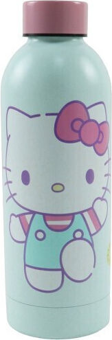 Gim Hello Kitty Stainless Steel Kids Water Bottle Thermos with Screw-on Cap Non Spill Grey 530ml
