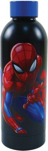 Gim Spiderman Παιδικό Παγούρι Θερμός Ανοξείδωτο με Βιδωτό Καπάκι Non Spill Γκρι 530ml