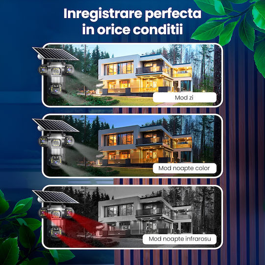 TN-115 IP Cameră de Supraveghere Triplă Wi-Fi/4G Full HD+ 5MP Impermeabilă cu Baterie cu Comunicare Bidirecțională și Obiectiv 4mm