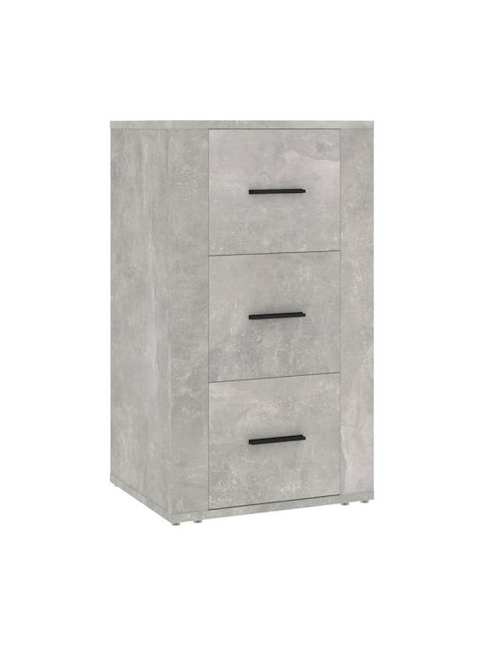 Office Storage Chipboard Cabinet Grey Concrete L40xW33xH70cm