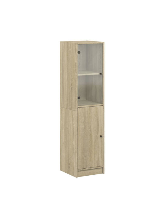 Шкаф Офис от Дърво и Стъкло Дъб 35x37x142см