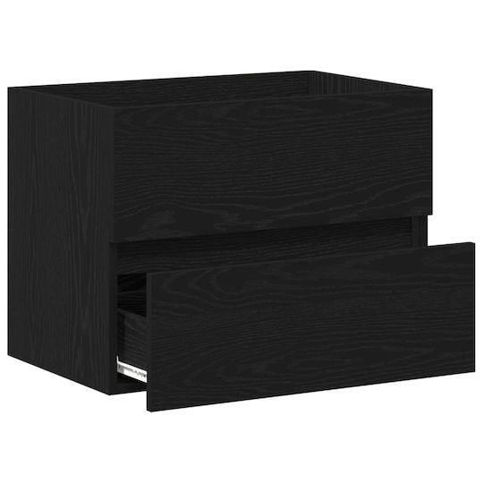 vidaXL Countertop with Sink L60xW38.5xH45cm Black Oak