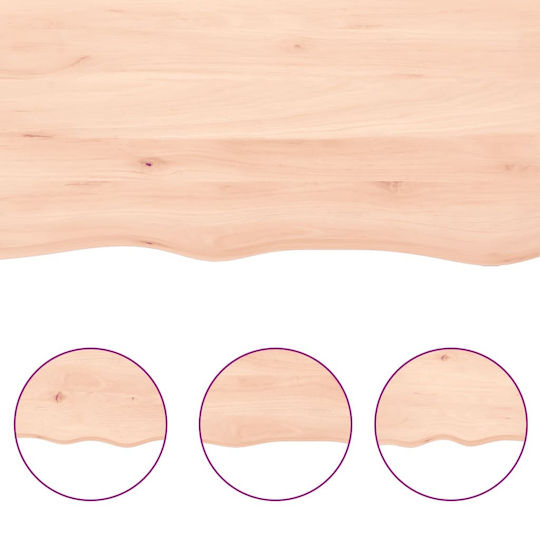 vidaXL Countertop without Sink L60xW40xH6cm Raw solid wood