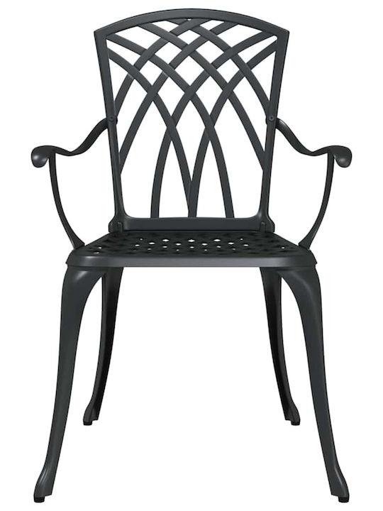 Dining Room Set for Small Outdoor Spaces 3 Pieces Black