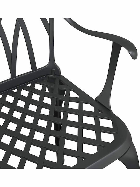 Dining Room Set for Small Outdoor Spaces 3 Pieces Black