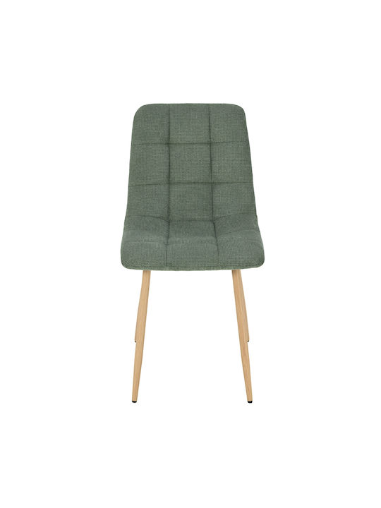Stol Dining Chair With Fabric Upholstery Green 55x45x88cm