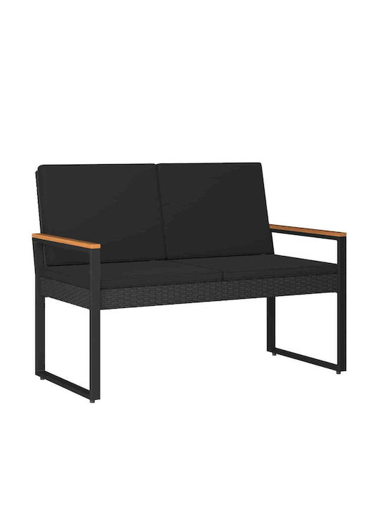 Garten- und Outdoor-Möbelsets 4 Stück Schwarz mit Kissen