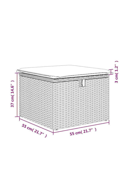 Ecksofa für den Außenbereich Rattan mit Kissen