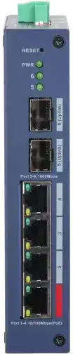 Dahua CHS4206-4ET-90 Managed L2 PoE Switch with 4 Gigabit (1Gbps) Ethernet Ports and 2 SFP Ports