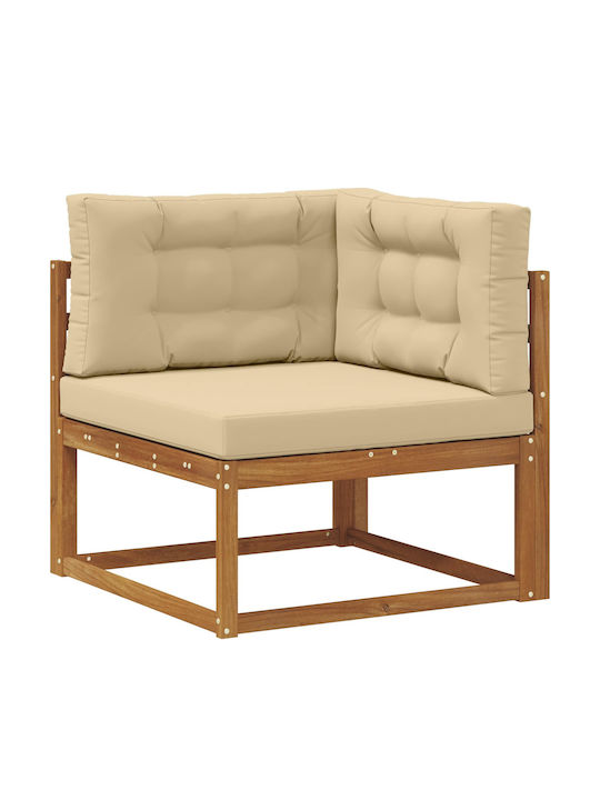 vidaXL Outdoor Lounge Set 8 Pieces Natural with Pillows