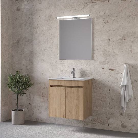 Furnibath Πάγκος με Νιπτήρα Μ61xΒ60xΥ36cm Walnut Furnibath Πάγκος με Νιπτήρα Μ61xΒ60xΥ36cm Walnut