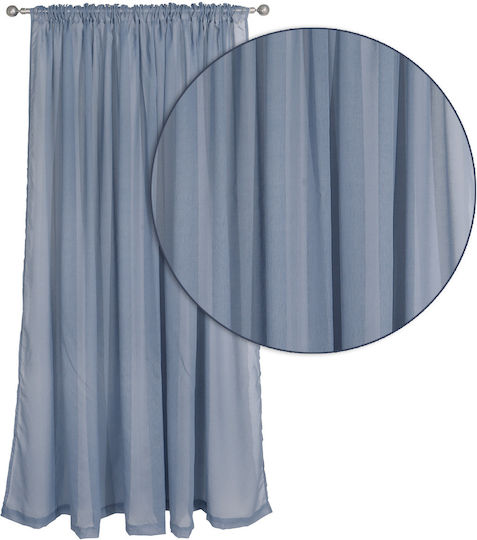 Das Home 2199 Pencil Pleat Light Blue Curtains 450x270cm