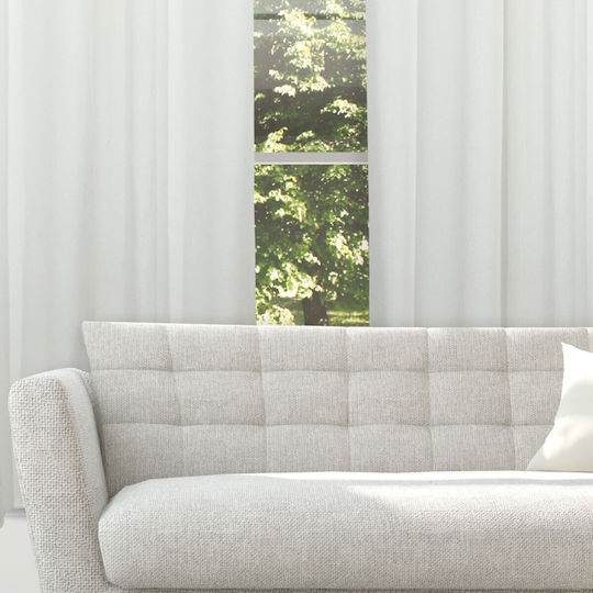 Das Home Curtain with Grommets 2233 White 140x270cm