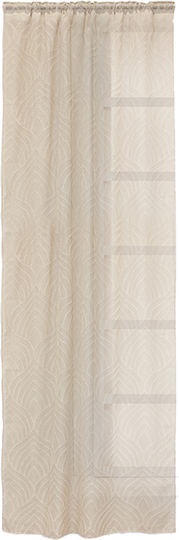 Κουρτίνα Easy Home Βugle 270x140cm Μπεz Τρέσα