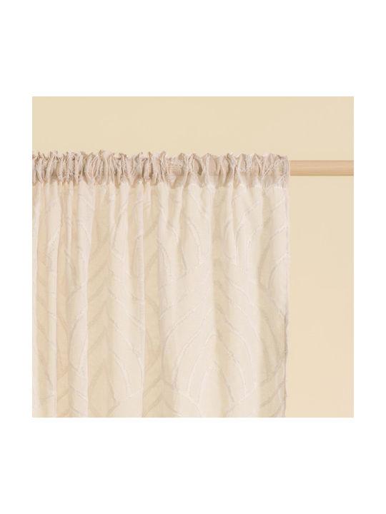 Draperie Easy Home Bugle 270x140cm Bej cu Bandă