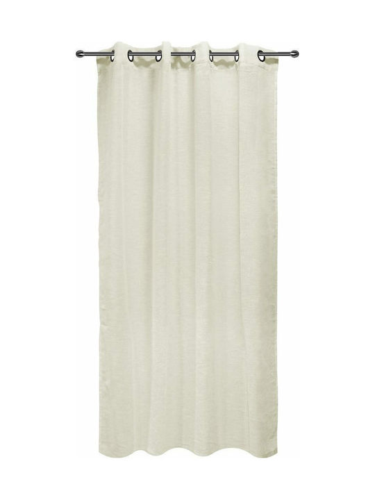 Artisti Italiani Κουρτίνα με Τρουκς Linen Look Εκρού 140x260εκ.