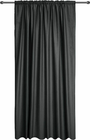 Artisti Italiani Perdea Cu Coafură Velour Gri Închis 140x270cm