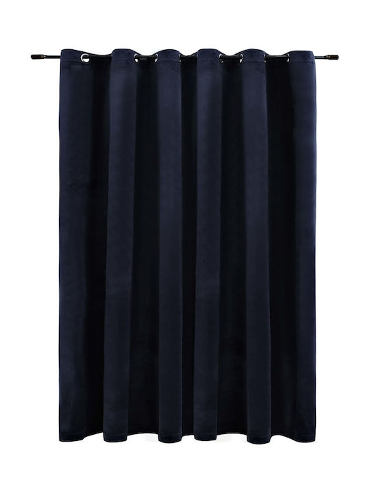 vidaXL Verdunkelungsvorhang mit Grommets Schwarz 290x245cm