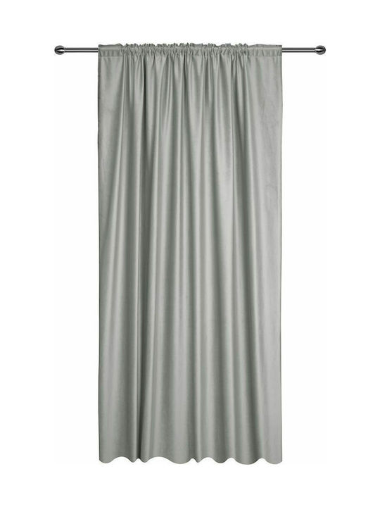 Artisti Italiani Curtain With Pencil Pleat Velour Gray 140x270cm