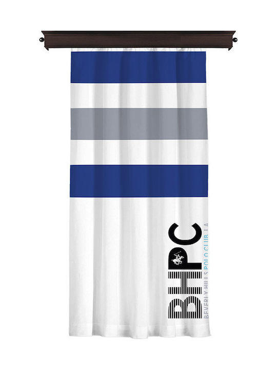 Beverly Hills Polo Club Curtain with Grommets White 140x260cm