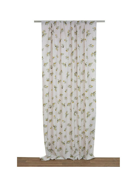 Viopros Перде с Плик с Писалка Оливково Екрю 280x270 см