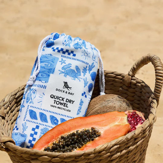 Dock & Bay Microfiber Body Towel Blue 160x90cm