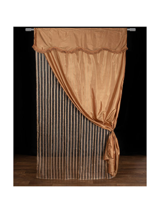 Silk Fashion Κουρτίνα με Τούνελ Maria Χρυσή 150x280εκ.