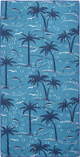 Lino Home Microfiber Towel Body 210gr/m² Double-Sided Blue 180x80cm