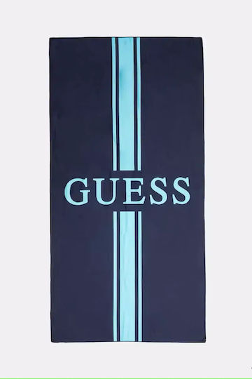 Guess Микрофибърна Кърпа За Body Синя 171x91см