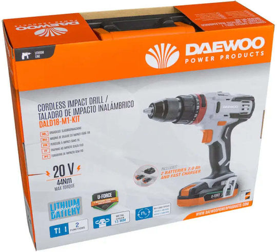 Daewoo DALD18-M1-KIT Κρουστικό Δραπανοκατσάβιδο Μπαταρίας 20V