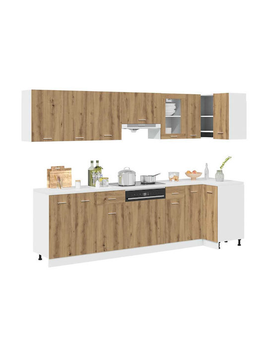 11 Τεμαχίων Σετ Ντουλαπιών Κουζίνας Artisan Oak Engineered Wood Artisan Δρυς 3328580
