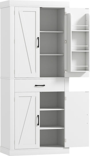 Στήλη Κουζίνας Λευκό 76x39.5x183.5εκ.