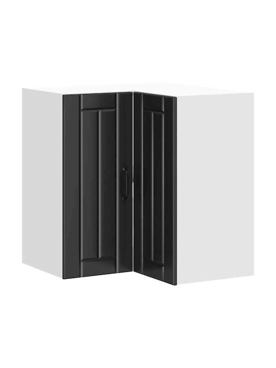 Lucca Corner Cabinet Wall Black 57x57x60pcs
