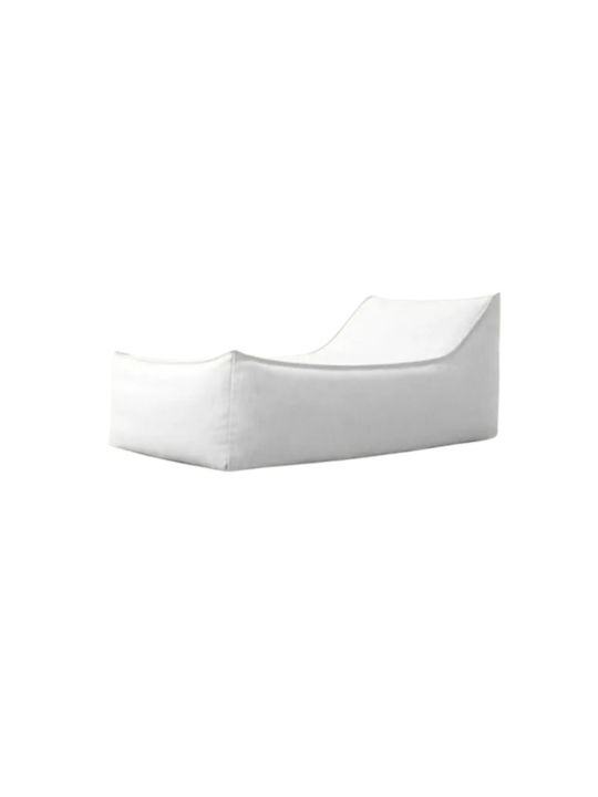 Bean Bag Chair Sunbed Waterproof White 190x140x70cm