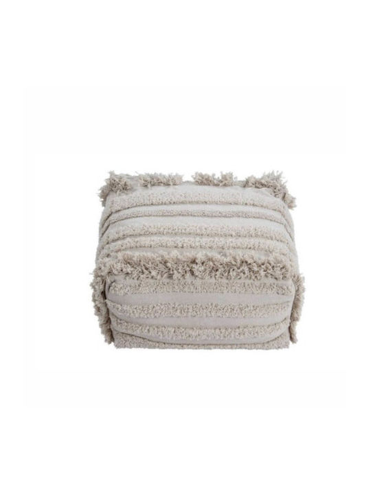 Bean Bag Chair Stool Canals Air Natural Cream 54x54x27cm