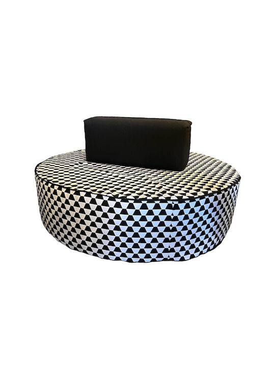 Πουφ Open Παραλία-πισίνα Ύφασμα 130x130xh.38cm Casa Vogue